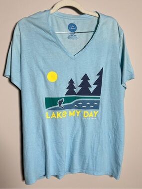 Life Is Good Light Blue Lake Tshirt
